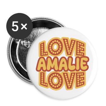 Geschenk für Amalie - Buttons klein 25 mm (5er Pack) - Weiß - Vorne