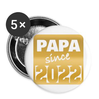 Jahr 2022 - Buttons klein 25 mm (5er Pack) - Weiß - Vorne