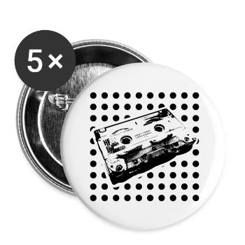 Kids from the 90s - spotted black beauty - Buttons klein 25 mm (5er Pack) - Weiß - Vorne