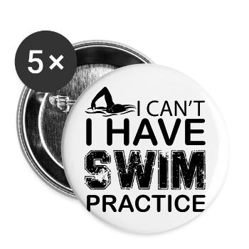 Swimming Water Sports - Buttons small 1''/25 mm (5-pack) - white - Front