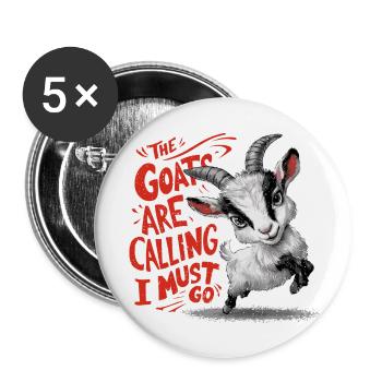 The Goats Are Calling I Must Go 2 mba - Buttons small 1''/25 mm (5-pack) - white - Front