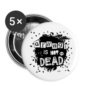 Grunge ist nicht tot - Buttons klein 25 mm (5er Pack) - Weiß - Vorne
