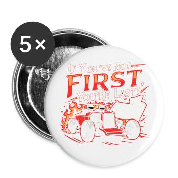 TREND QUOTE FAST - Buttons small 1''/25 mm (5-pack) - white - Front