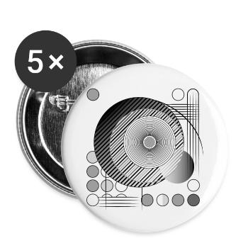 Threads of Perception Design - Buttons small 1''/25 mm (5-pack) - white - Front