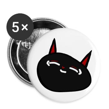 Gyoza contant - Lot de 5 petits badges (25 mm) - blanc - Devant