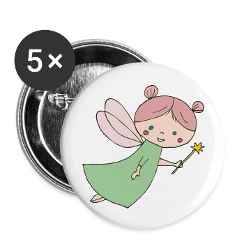 fairy - Buttons small 1''/25 mm (5-pack) - white - Front