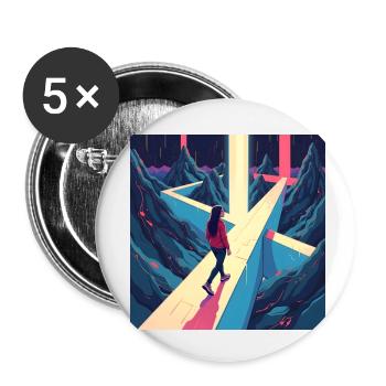dracehenqodeLIAN - Buttons klein 25 mm (5er Pack) - Weiß - Vorne