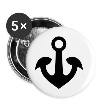 Anker - Buttons klein 25 mm (5er Pack) - Weiß - Vorne