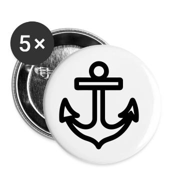 Anker - Buttons klein 25 mm (5er Pack) - Weiß - Vorne