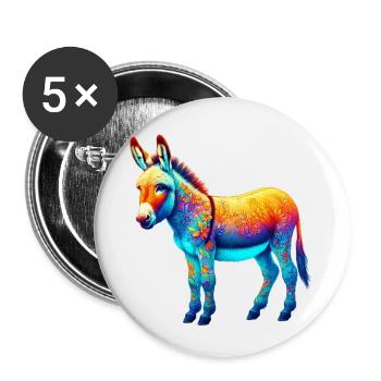 Donkey Mule - Buttons small 1''/25 mm (5-pack) - white - Front