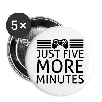 Gamer Idée Cadeau Jeux Vidéo Humour Ado Geek Drôle - Lot de 5 petits badges (25 mm) - blanc - Devant