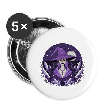 Astral Witch - Buttons small 1''/25 mm (5-pack) - white - Front