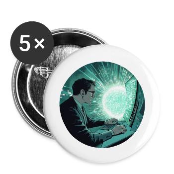 Digitale Vision: Die Zukunft entfesseln! - Buttons klein 25 mm (5er Pack) - Weiß - Vorne