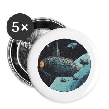 Galactic Journey: Exploration in the Sea of Stars! - Buttons small 1''/25 mm (5-pack) - white - Front