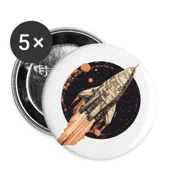 Mission Mars: Aufbruch ins Unbekannte! - Buttons klein 25 mm (5er Pack) - Weiß - Vorne