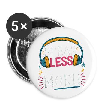 Harmony in Silence - Buttons small 1''/25 mm (5-pack) - white - Front
