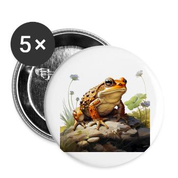 Toad in lurking position - Buttons small 1''/25 mm (5-pack) - white - Front
