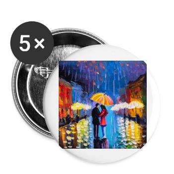 Lumières de la nuit - Lot de 5 petits badges (25 mm) - blanc - Devant