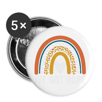 Hoffnung durch IVF - Buttons klein 25 mm (5er Pack) - Weiß - Vorne
