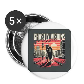 Conception de GhastlyVisions - Lot de 5 petits badges (25 mm) - blanc - Devant