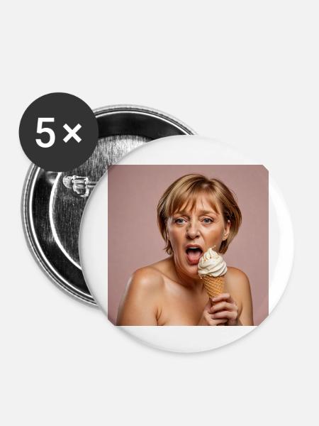 Angela 2 - Buttons klein 25 mm (5er Pack) - Weiß