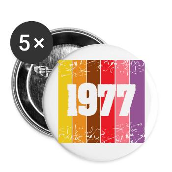1977 - Buttons small 1''/25 mm (5-pack) - white - Front