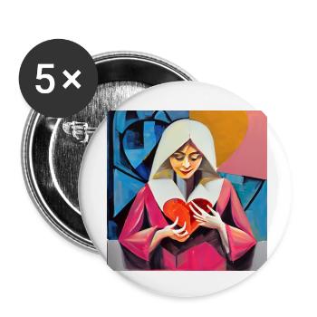 L’amour inconditionnel - Lot de 5 petits badges (25 mm) - blanc - Devant