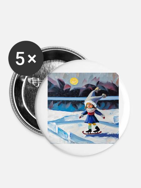 Das Wunder des Winters - Buttons klein 25 mm (5er Pack) - Weiß