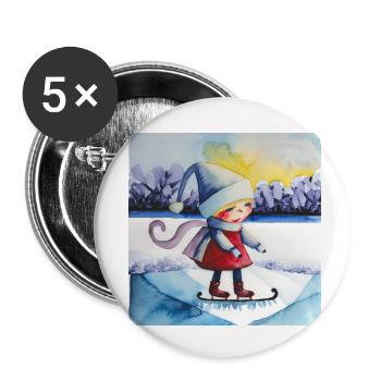 Ein bisschen Frost - Buttons klein 25 mm (5er Pack) - Weiß - Vorne
