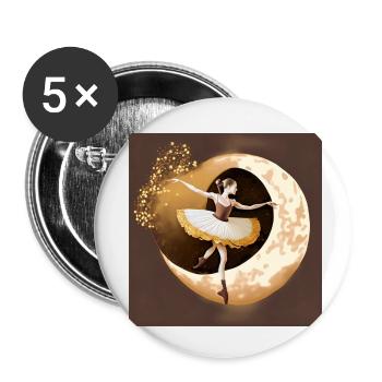 Goldener Tanz - Buttons klein 25 mm (5er Pack) - Weiß - Vorne