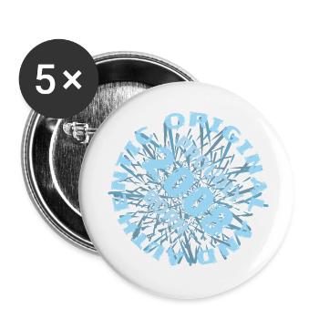 Year 2008 - Buttons small 1''/25 mm (5-pack) - white - Front
