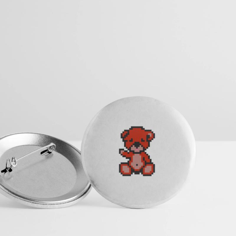Pixelbär Pfeffer Buttons klein 25 mm (5er Pack)