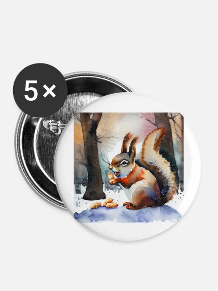 Schätze des Winters - Buttons klein 25 mm (5er Pack) - Weiß