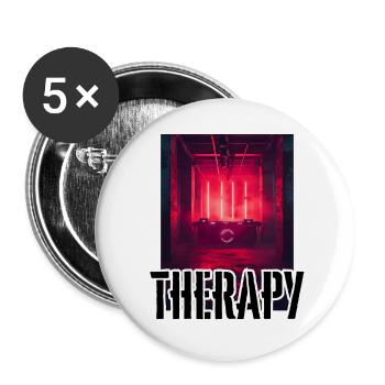 Dancing is my Therapy - Festival Design - Buttons klein 25 mm (5er Pack) - Weiß - Vorne