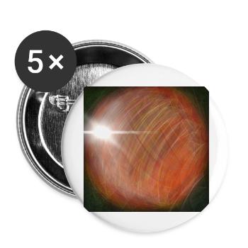 Cosmic Apple - Buttons small 1''/25 mm (5-pack) - white - Front