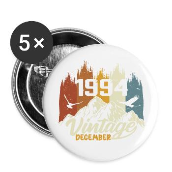 Geburtstagsgeschenk geboren im Dezember 1994 - Buttons klein 25 mm (5er Pack) - Weiß - Vorne