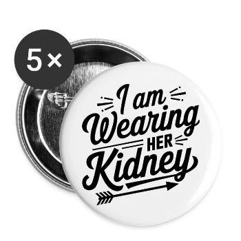 Lustiger Spruch über Organspenden - Buttons klein 25 mm (5er Pack) - Weiß - Vorne