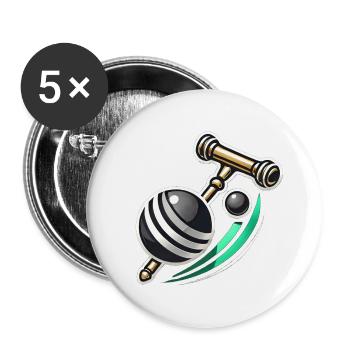 Croquet logo - Buttons small 1''/25 mm (5-pack) - white - Front