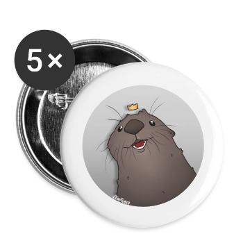 Tazz Talks | JoJo - Buttons small 1''/25 mm (5-pack) - white - Front
