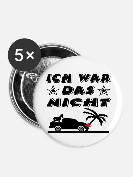 Auto - Buttons klein 25 mm (5er Pack) - Weiß