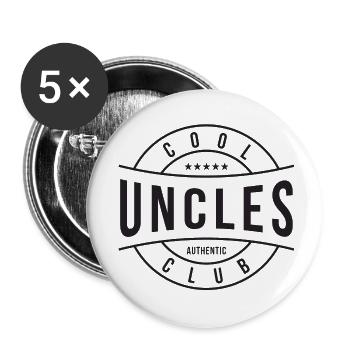 Cool Uncles Club Authentic 5-Star Gift - Buttons small 1''/25 mm (5-pack) - white - Front