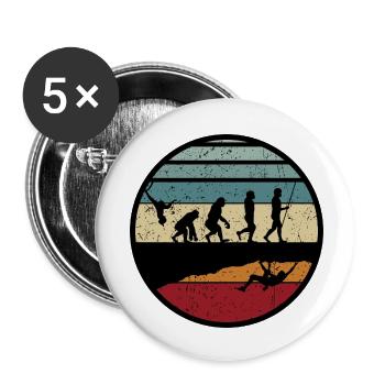 Sunset Evolution Reise - Buttons klein 25 mm (5er Pack) - Weiß - Vorne
