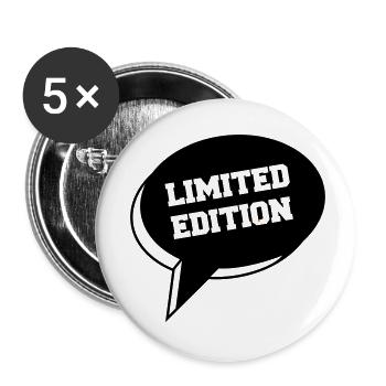 Limited Edition - Buttons klein 25 mm (5er Pack) - Weiß - Vorne