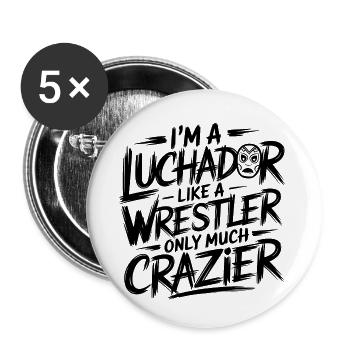 Lutte Lucha Libre - Légende Masquée - Lot de 5 petits badges (25 mm) - blanc - Devant