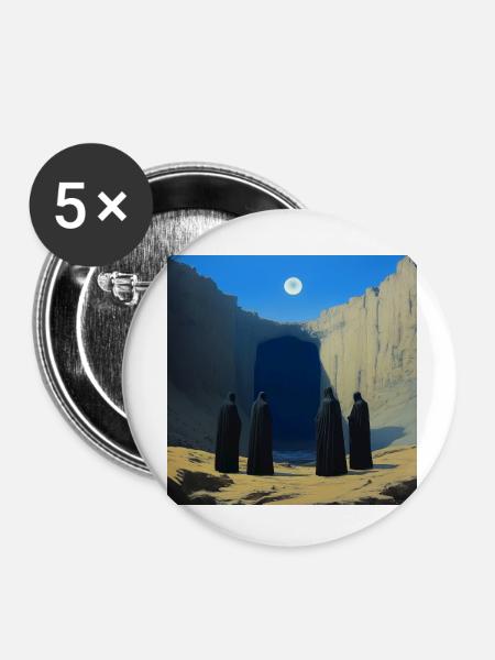 Der Tempel - Buttons klein 25 mm (5er Pack) - Weiß