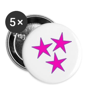 STAR. STARS. CHRISTMAS. CHRISTMAS ISLAND. NEW YEAR'S DAY - Buttons small 1''/25 mm (5-pack) - white - Front