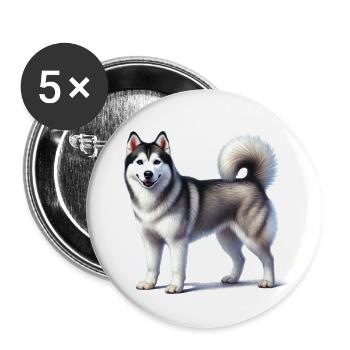 Husky - Buttons small 1''/25 mm (5-pack) - white - Front
