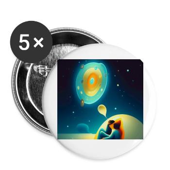 1000038762 - Buttons small 1''/25 mm (5-pack) - white - Front