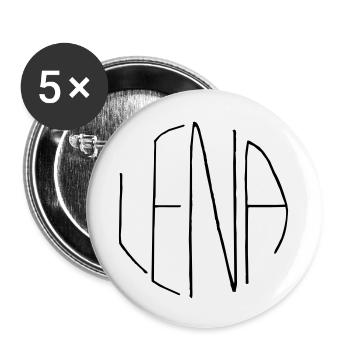 Lena - Lot de 5 petits badges (25 mm) - blanc - Devant