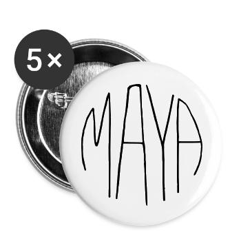 Maya - Buttons klein 25 mm (5er Pack) - Weiß - Vorne
